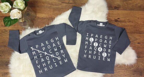 Woordzoeker design sweater